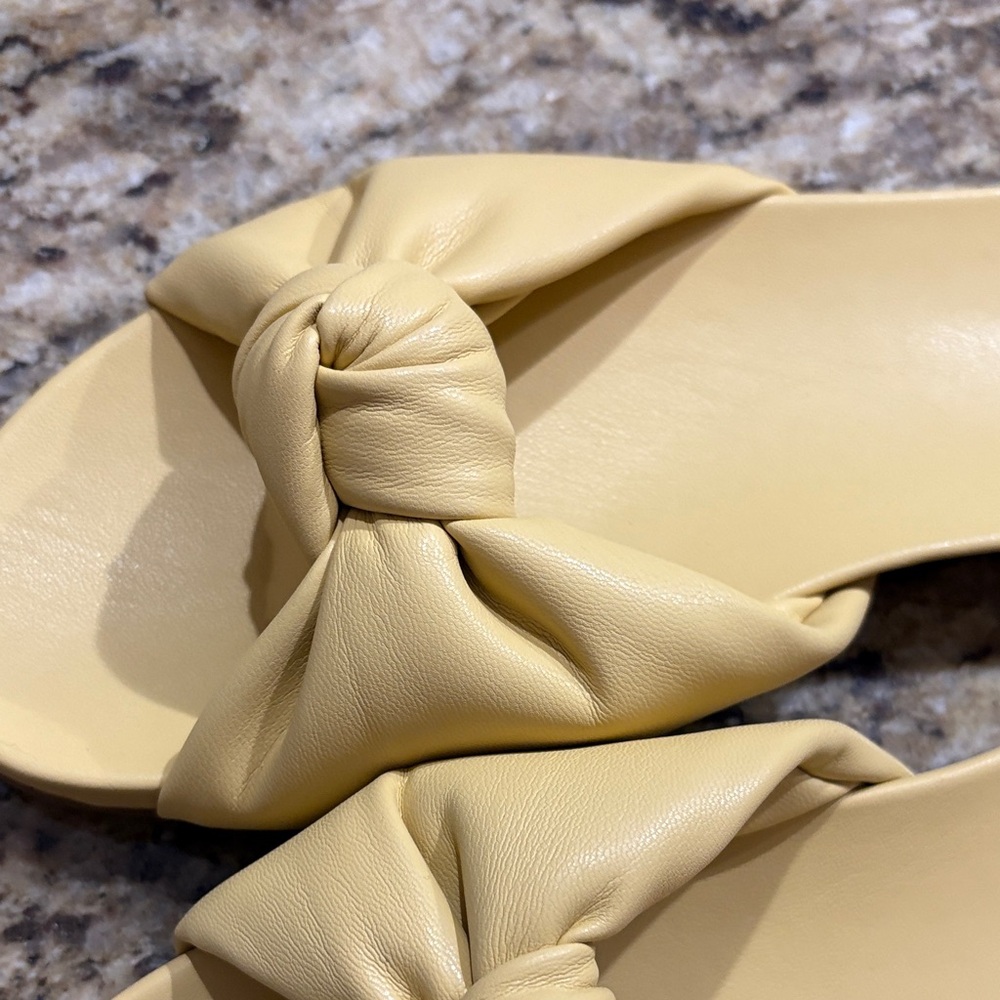 Esprit Women's Yellow Knot Slide Sandals - Picture 5 of 10